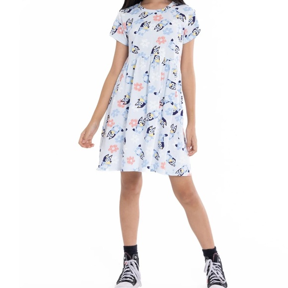Bluey Girls Dress with Short Sleeves Size M (7-8) - Picture 2 of 10